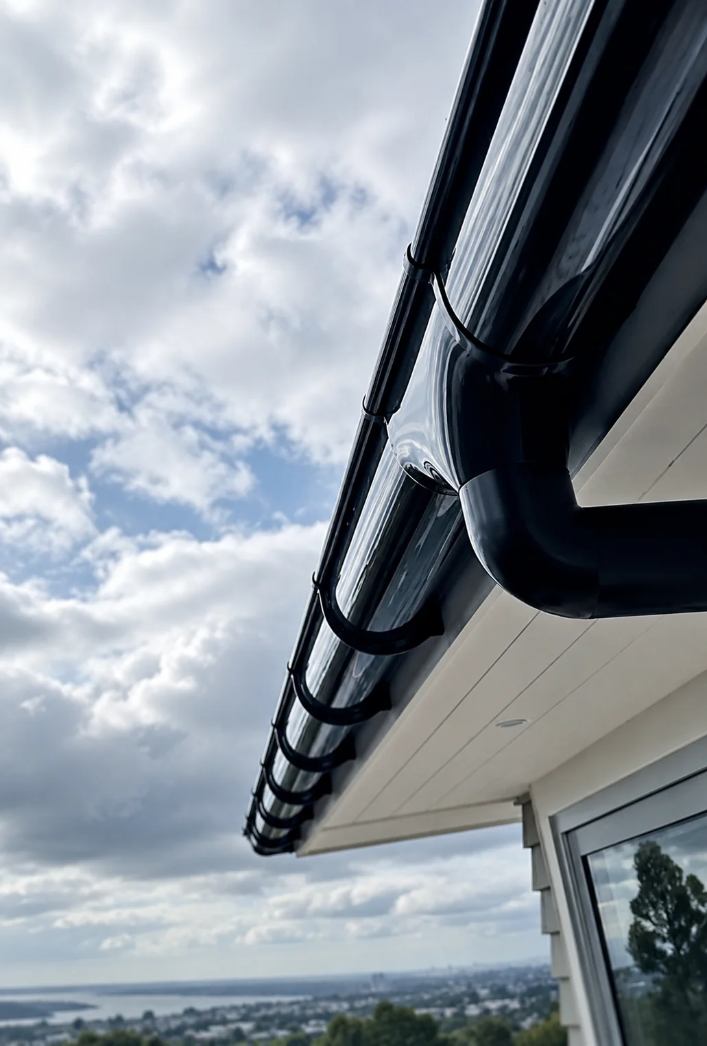 Completed gutter installation on an Auckland home