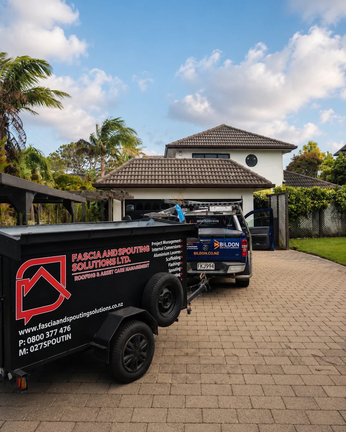 Completed fascia and spouting install on an Auckland home